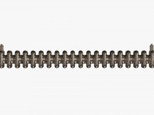 Horizontal column bare radiator 01 3D मॉडल
