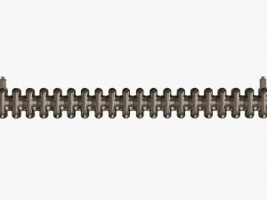 Horizontal column bare radiator 01 3D Model