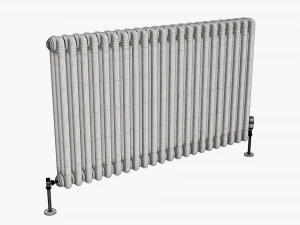Horizontal column bare radiator 01 3D Model