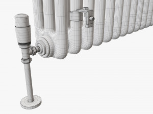 Horizontal column bare radiator 01 3D मॉडल