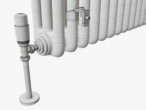 Horizontal column bare radiator 01 3D Model