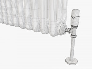 Horizontal column bare radiator 01 3D मॉडल