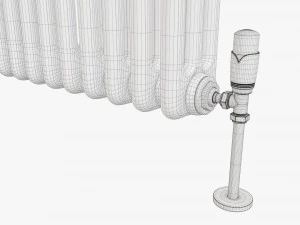 Horizontal column bare radiator 01 3D Model