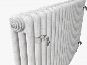 Horizontal column bare radiator 01 3D Model