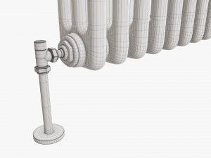 Horizontal column bare radiator 01 3D मॉडल