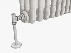 Horizontal column bare radiator 01 3D Model