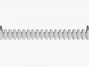 Horizontal column bare radiator 01 3D Model