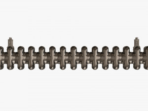 Horizontal column bare radiator 02 3D 모델