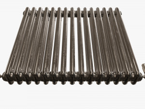 Horizontal column bare radiator 02 3D 모델