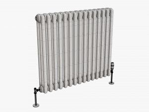 Horizontal column bare radiator 02 3D 모델