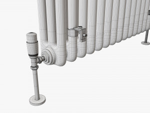Horizontal column bare radiator 02 3D 모델