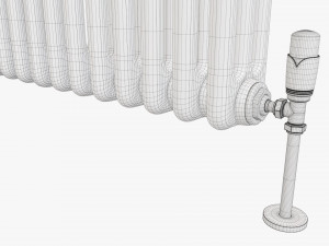 Horizontal column bare radiator 02 3D 모델