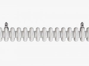 Horizontal column bare radiator 02 3D 모델