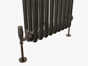 Horizontal column bare radiator 03 Modelo 3D