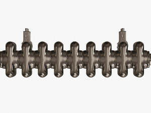 Horizontal column bare radiator 03 Modelo 3D
