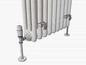 Horizontal column bare radiator 03 3D Model
