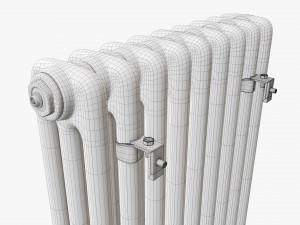 Horizontal column bare radiator 03 Modelo 3D