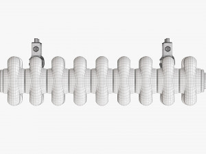 Horizontal column bare radiator 03 Modelo 3D