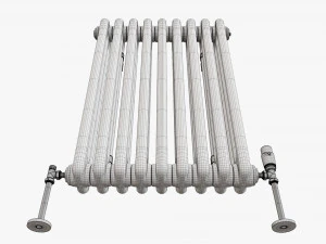 Horizontal column bare radiator 03 3D Model