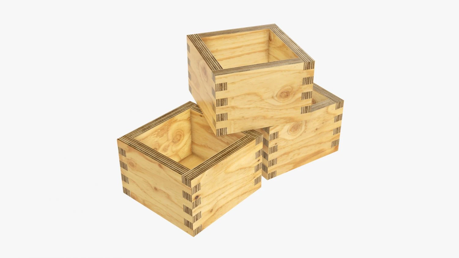 Japanese wooden box 3D Model .c4d .max .obj .3ds .fbx .stl .blend 