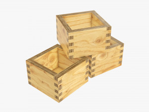 Japanese wooden box Modèle 3D
