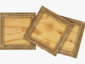Japanese wooden box 3D Модель