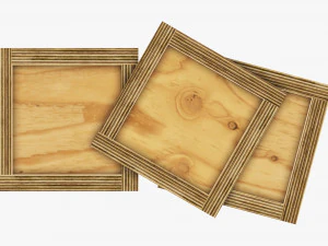 Japanese wooden box 3D Model