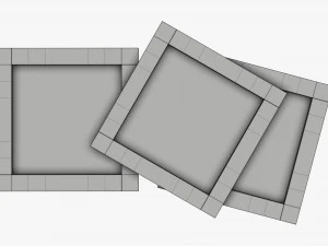 Japanese wooden box 3D Model