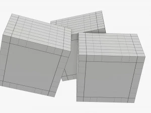 Japanese wooden box 3D Model