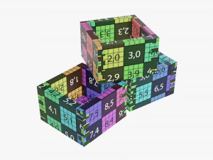 Japanese wooden box 3D Model
