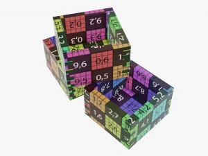 Japanese wooden box 3D Model