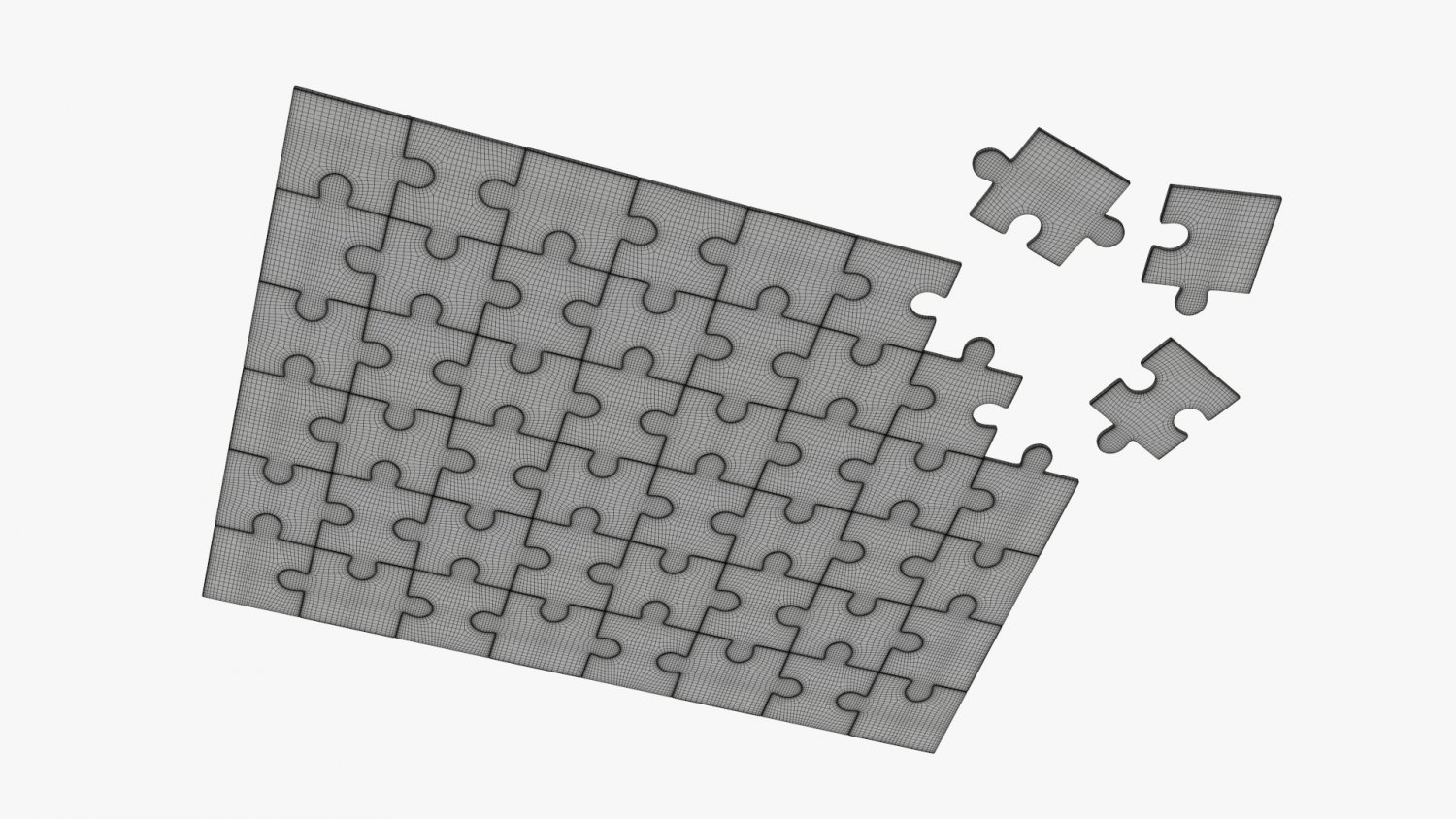 пазл 2 детали. 3д модель пазл. модели пазлы. головоломки 3д модели. модель пазла.