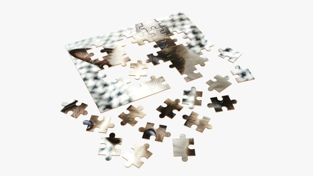 Jigsaw Puzzle 48 pieces 3 3Dモデル .c4d .max .obj .3ds .fbx .stl .blend 