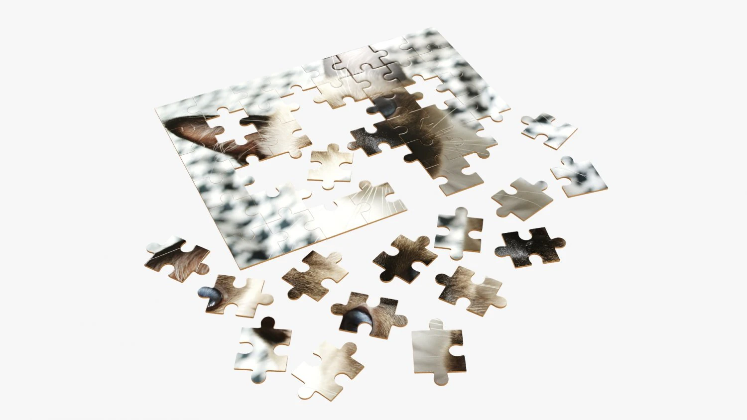 Jigsaw Puzzle 48 pieces 3 3D Model .c4d .max .obj .3ds .fbx .stl .blend 