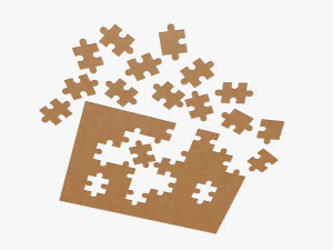 Jigsaw Puzzle 48 pieces 3 3D Model