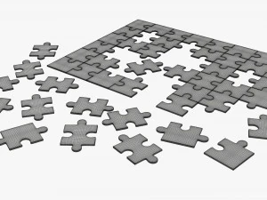 Jigsaw Puzzle 48 pieces 3 3D Model