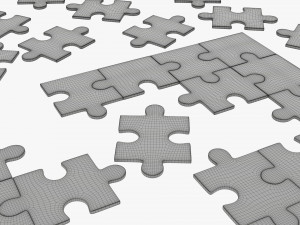 Jigsaw Puzzle 48 pieces 3 3Dモデル