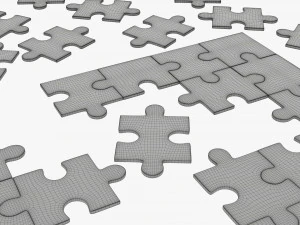 Jigsaw Puzzle 48 pieces 3 3D Model