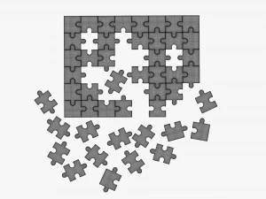 Jigsaw Puzzle 48 pieces 3 3D Model