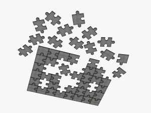 Jigsaw Puzzle 48 pieces 3 3D Model