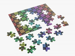 Jigsaw Puzzle 48 pieces 3 3Dモデル