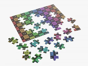 Jigsaw Puzzle 48 pieces 3 3D Model