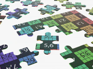 Jigsaw Puzzle 48 pieces 3 3D Model
