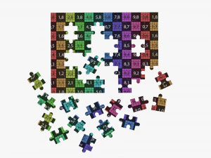 Jigsaw Puzzle 48 pieces 3 3D Model