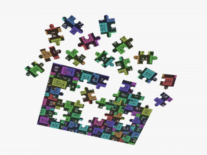 Jigsaw Puzzle 48 pieces 3 3Dモデル