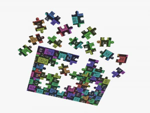 Jigsaw Puzzle 48 pieces 3 3D Model