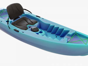 Kayak 02 with paddle Modelo 3D
