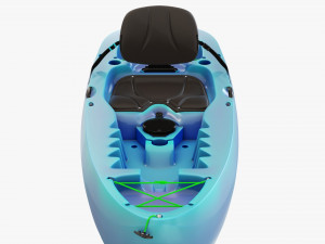 Kayak 02 with paddle Modelo 3D