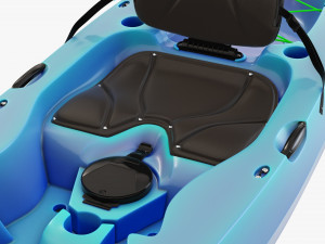 Kayak 02 with paddle Modelo 3D