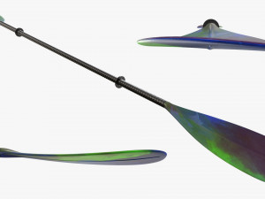 Kayak 02 with paddle Modelo 3D